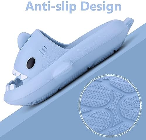 Kids Shark Cloud Slides Toddler Boys Girls Shower Slippers Boys Girls Cute Cartoon Fish Flip Flops Beach Pool Home Sandals Quick Dry Non-Slip