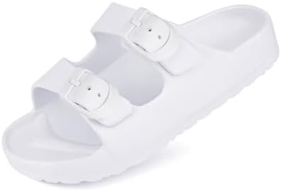 Kids Slides Sandals Double Buckle Adjustable Boys Girls