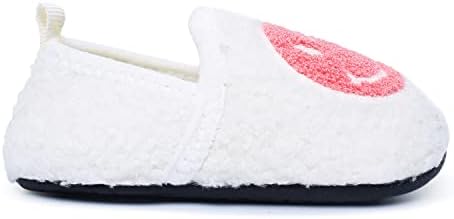 Kids Slippers Toddler Smile Face House Slippers Indoor Home Non-Slip Rubber Sole Shoes Warm Cozy Socks