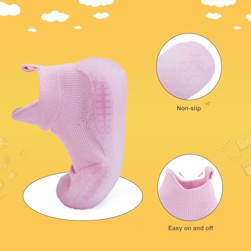 Kids Sock Shoes Non-Skid Sneakers Boys Girls Water Shoes Toddlers Babys Walking Shoes Soft Rubber Sole
