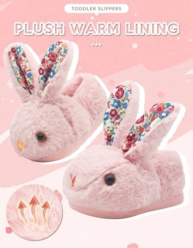 Kids Toddler Slippers Boys Girls Dinosaur Bunny House Shoes Non Slip Warm Soft Winter Fuzzy Indoor Slipper