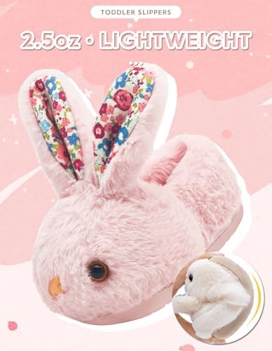 Kids Toddler Slippers Boys Girls Dinosaur Bunny House Shoes Non Slip Warm Soft Winter Fuzzy Indoor Slipper