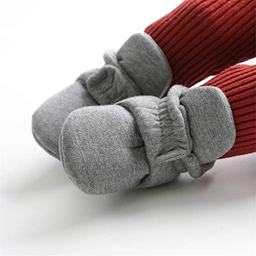 KIDSUN Infant Baby Boy Girl Cozy Fleece Bootie Newborn Stay On Slipper Winter Warm Gripper Non-Slip Crib Shoes