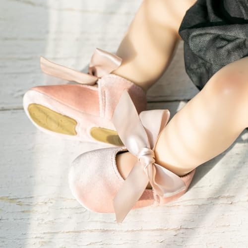 KIDSUN Infant Baby Girls Mary Jane Shoes Soft Sole Ballet Slippers Bow Princess Newborn Dress Wedding Flat Shoes