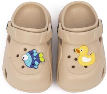 KIDSUN Toddler Kids Boys Girls Cute Garden Clogs Water Sandals Slip On Shoes Slipper Slides Lightweight Outdoor Summer Infant Children Beach Pool Play Shoes (Baby/Toddler Kids)