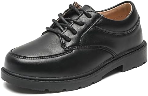 kkdom Boys Girls Classic Lace-Up Comfort Oxfords School Uniform Dress Shoes Loafer Flats (Toddler/Little Kid)