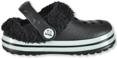 Koala Baby Baby Boys' Fur Clogs Shoes - Black 12-18 Months