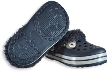 Koala Baby Baby Boys' Furry Clogs - Navy 12-18 Months