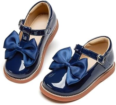 Kolan Todder Little Girls Oxford Shoes Mary Jane T-Strap School Uniform Party Dress Flat Shoes