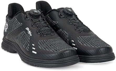 KR Strikeforce Jet FT Black/Silver Right Hand Medium & Wide Men's Performance Bowling Shoe