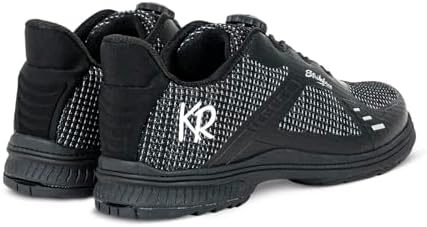 KR Strikeforce Jet FT Black/Silver Right Hand Medium & Wide Men's Performance Bowling Shoe