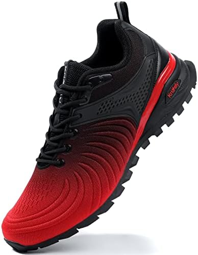 Kricely Men's Walking Shoes Breathable Lightweight Fashion Sneakers Non Slip Sport Gym Jogging Trail Running Shoes
