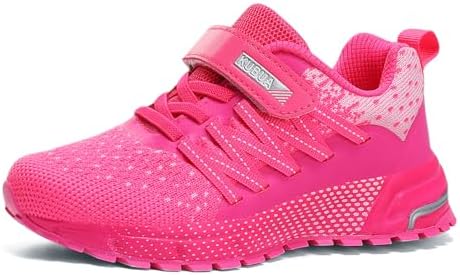 KUBUA Kids Sneakers For Boys Girls Running Tennis Shoes Lightweight Breathable Sport Athletic