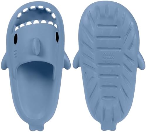 KVbabby Kids Shark Slides Boys Girls Toddlers Cloud Shower Slippers Cute Cartoon Open Toe Sandals Cushioned Thick Sole Beach Pool Shoes