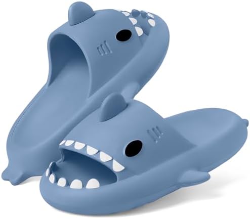 KVbabby Kids Shark Slides Boys Girls Toddlers Cloud Shower Slippers Cute Cartoon Open Toe Sandals Cushioned Thick Sole Beach Pool Shoes