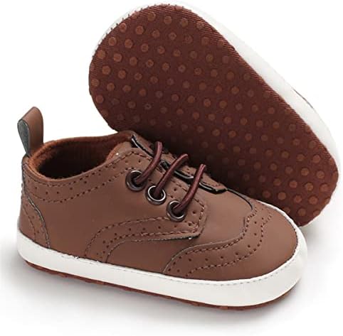 LAFEGEN Baby Boys Girls Classic PU Leather Loafers Soft Sole Oxford Dress Shoes First Walking Flat Moccasins Casual Sneaker