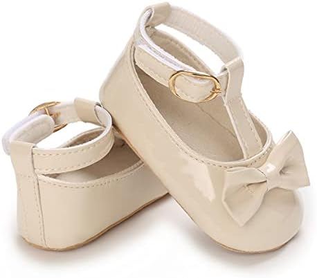 LAFEGEN Baby Girl Shoes Non Slip Soft Sole PU Leather Infant Toddler Mary Jane Flats First Walker Crib Dress Oxford Shoes 3-18 Months