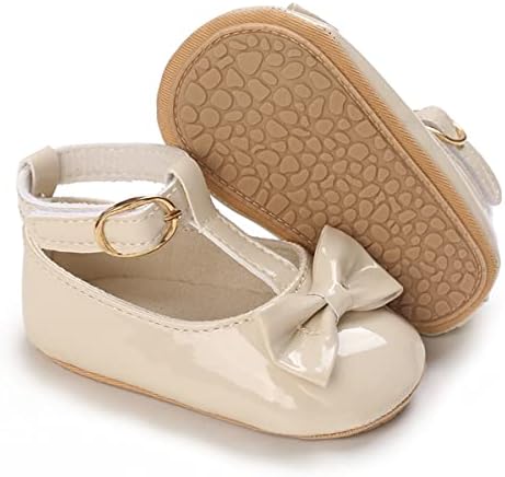 LAFEGEN Baby Girl Shoes Non Slip Soft Sole PU Leather Infant Toddler Mary Jane Flats First Walker Crib Dress Oxford Shoes 3-18 Months