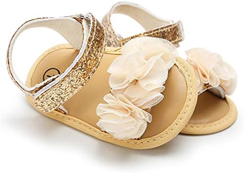 LAFEGEN Infant Baby Girls Summer Sandals Newborn Toddler First Walker Crib Dress Shoes