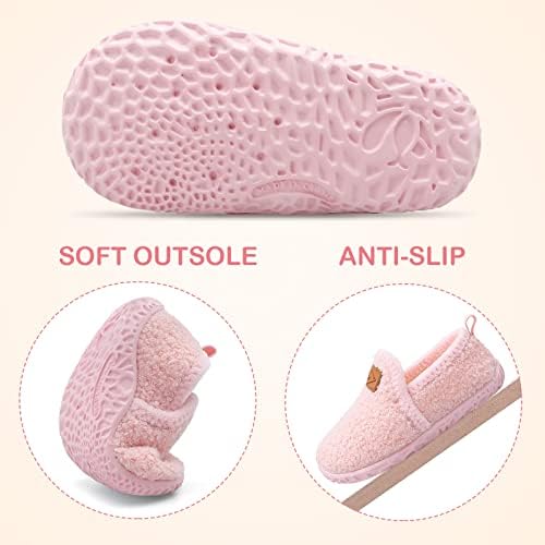 Lefflow Toddler Slippers Boys Girls House Shoes Slip On Baby Sock Shoes Lightweight Outdoor Walking Shoes