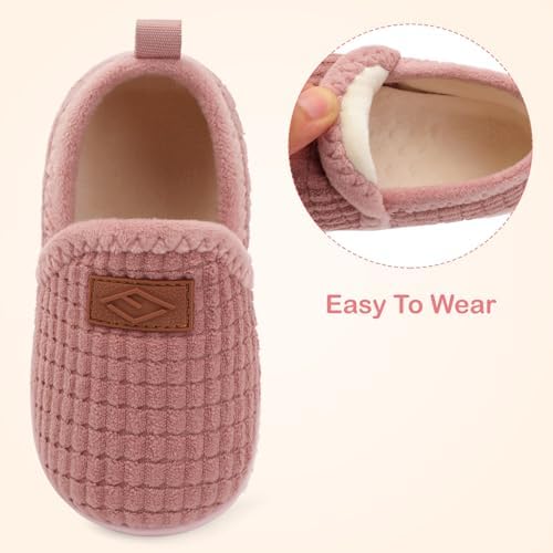 Lefflow Toddler Slippers Boys Girls House Shoes Slip On Baby Sock Shoes Lightweight Outdoor Walking Shoes