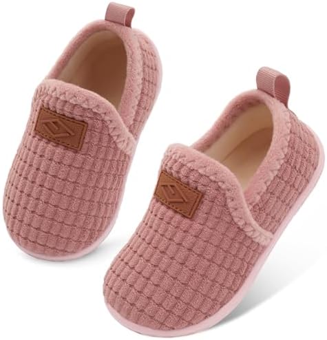 Lefflow Toddler Slippers Boys Girls House Shoes Slip on Baby Sock Shoes Lightweight Outdoor Walking Shoes