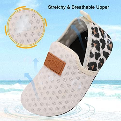 Lefflow Toddler Water Shoes Kids Quick Dry Beach Swim Socks Shoes Baby Non Slip House Slippers