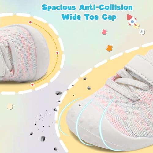 LeIsfIt Baby Shoes Girls Boys First Walking Shoes Infant Sneakers Crib Shoes Lightweight Non-Slip Shoes