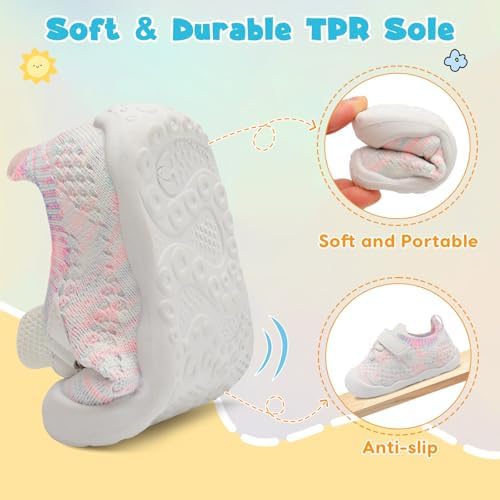 LeIsfIt Baby Shoes Girls Boys First Walking Shoes Infant Sneakers Crib Shoes Lightweight Non-Slip Shoes