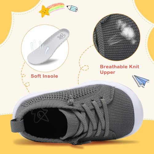 LeIsfIt Toddler Shoes Boys Girls Barefoot Shoes Kids Breathable Sneakers Tennis Shoes Slip On Shoes