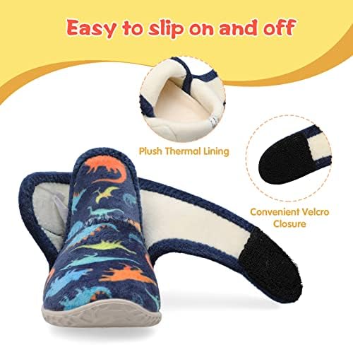 LeIsfIt Toddler Slippers Boys Girls House Slippers Kids Winter Boots Warm Lightweight House Shoes Non-slip Indoor Slipper Shoes