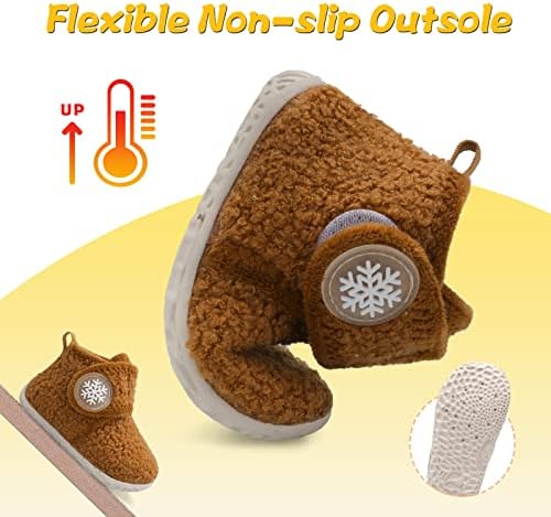 LeIsfIt Toddler Slippers Boys Girls House Slippers Kids Winter Boots Warm Lightweight House Shoes Non-slip Indoor Slipper Shoes