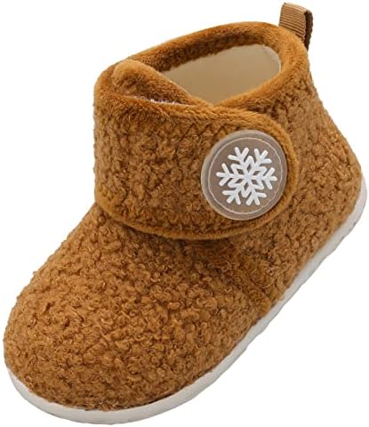 LeIsfIt Toddler Slippers Boys Girls House Slippers Kids Winter Boots Warm Lightweight House Shoes Non-slip Indoor Slipper Shoes