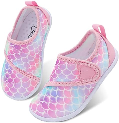 LeIsfIt Toddler Water Shoes Boys Girls Aqua Socks Kids Breathable Swim Shoes Non-Slip Barefoot Beach Shoes