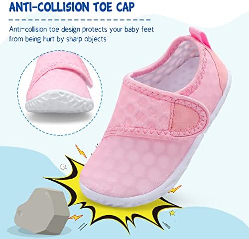 LeIsfIt Toddler Water Shoes Boys Girls Aqua Socks Kids Breathable Swim Shoes Non-Slip Barefoot Beach Shoes