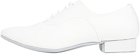 Linodes Breathable Oxford Men's Latin Dance Shoes 1 Inch Leather Sole Ballroom Salsa Tango Waltz Character Shoe