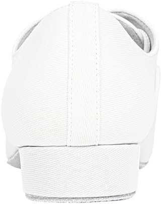 Linodes Breathable Oxford Men's Latin Dance Shoes 1 Inch Leather Sole Ballroom Salsa Tango Waltz Character Shoe