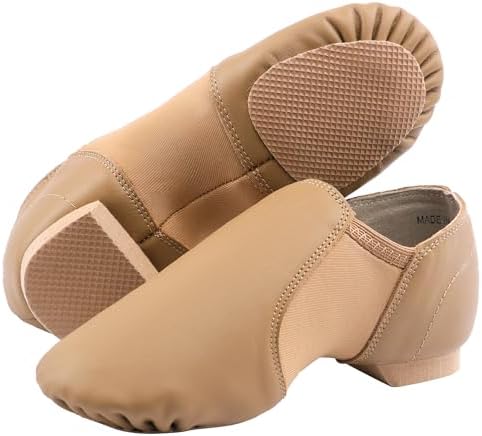 Linodes Leather Jazz Shoe Slip On For Girls And Boys (Toddler/Little Kid/Big Kid)