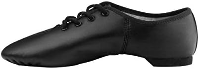 Linodes Leather Lace Up Unisex Jazz Shoe For Women And Men's Dance Shoes