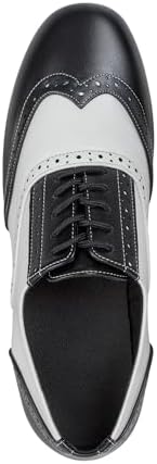 Linodes Men's Latin Dance Shoes 1 Inch Leather Sole Ballroom Salsa Tango Waltz Character Shoe-Colorful