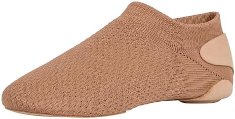 Linodes Unisex 019 Nylon Upper Leather Sole Slip-on Jazz Shoe for Women and Men's Dance Shoes