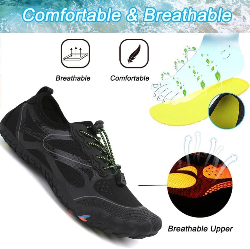 LIZRHA Water Shoes For Men And Women Quick Dry Aqua Swim Barefoot Shoes For Outdoor Fishing Beach Pool Boat Surfing Walking Water Park And Yoqa Activities