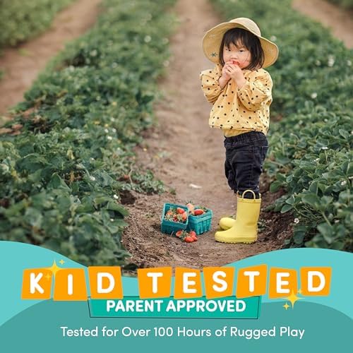 Lone Cone Premium Natural Rubber Rain Boots For Toddlers And Kids With Solid Design