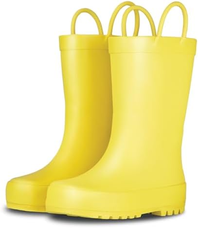 Lone Cone Premium Natural Rubber Rain Boots for Toddlers and Kids with Solid Design