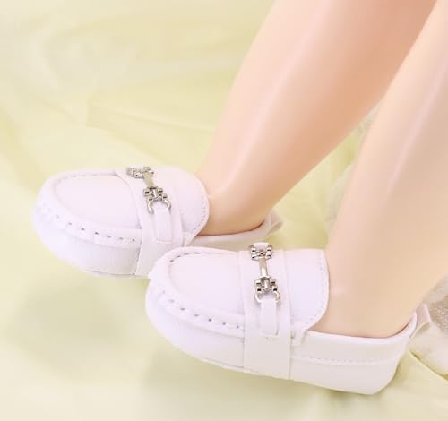 LONSOEN Baby Girls Boys Loafers Prewalker Dress Crib Shoes