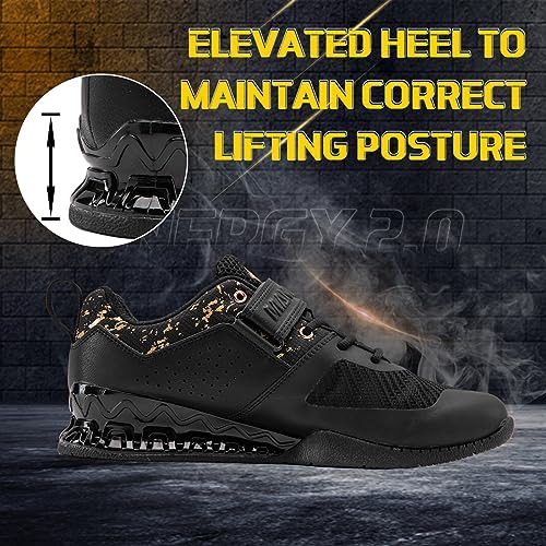 MANUEKLEAR Deadlift Shoes Strong Anti-Slip Lifting Shoes For Men Professional Training Weightlifting Shoes For Men And Women Squat Shoes For Powerlifting With Rubber Non-Slip Sole
