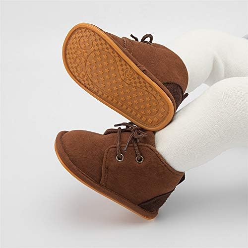Meckior Baby Booties Newborn Infant Unisex Baby Girls Boys Velvet Rubber Anit-Slip Sole Shoes Toddler Fleece Cozy Winter Warm Prewalker Boots