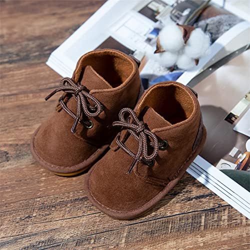Meckior Baby Booties Newborn Infant Unisex Baby Girls Boys Velvet Rubber Anit-Slip Sole Shoes Toddler Fleece Cozy Winter Warm Prewalker Boots