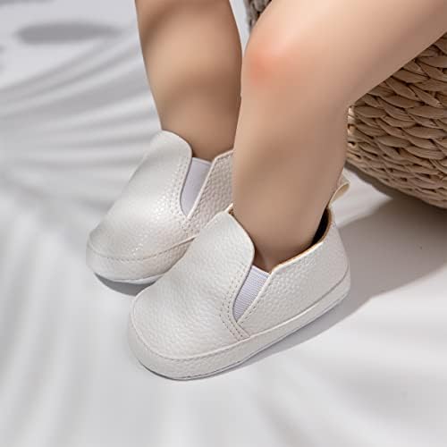 Meckior Infant Baby Girls Boys Canvas Shoes Soft Sole Toddler Slip On Newborn Crib Moccasins Casual Sneaker Austin Boy's Flat Lazy Loafers First Walkers Skate Shoe