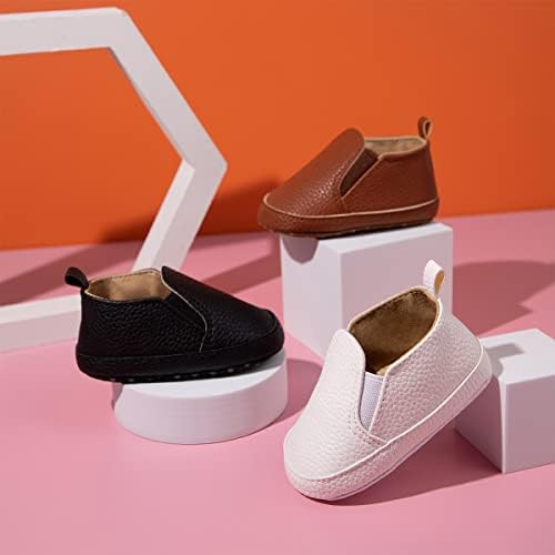 Meckior Infant Baby Girls Boys Canvas Shoes Soft Sole Toddler Slip On Newborn Crib Moccasins Casual Sneaker Austin Boy's Flat Lazy Loafers First Walkers Skate Shoe